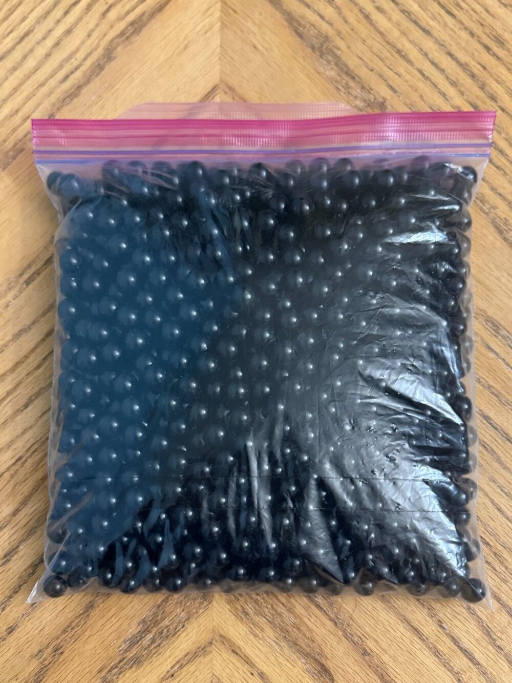 Black Glass Beads 1000 Round Solid Marbles 8.6 LBS